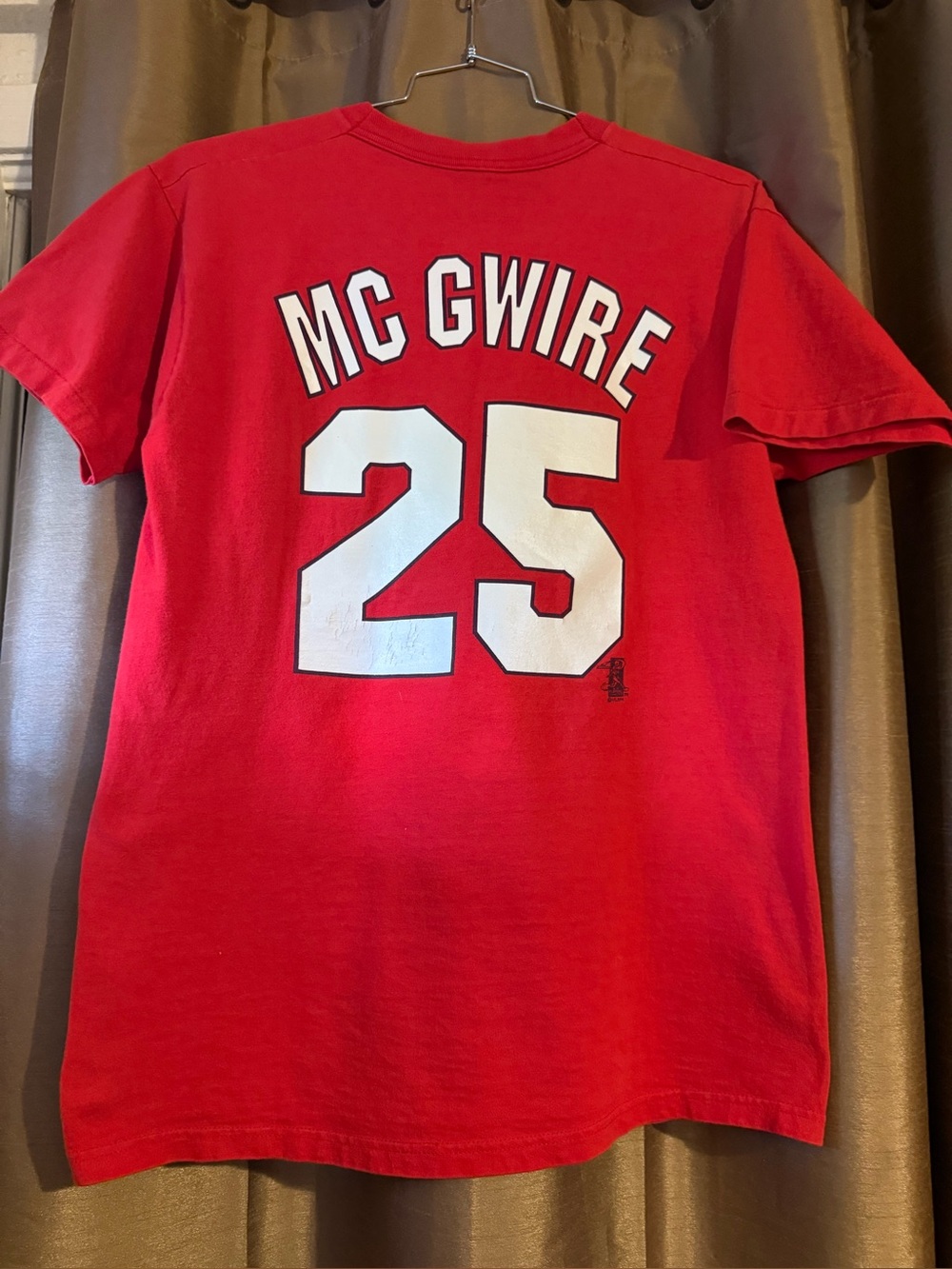 Vintage 90’s McGwire 25 Red Baseball Tee (single stitch) No Tag